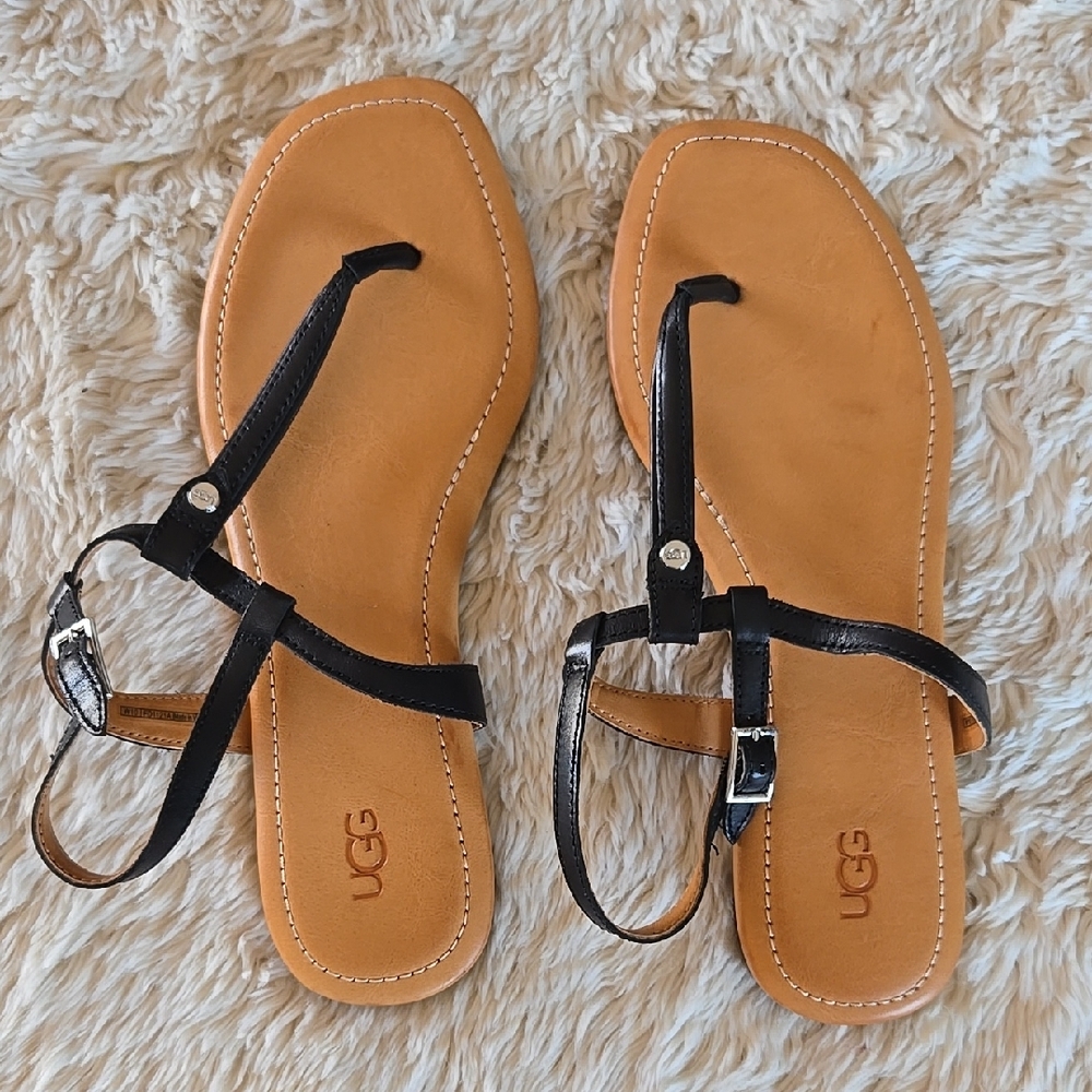 UGG Women's Black Sandals   ✨️ ✨️ NEW ✨️  ⭐️   SIZE 10  ✨️